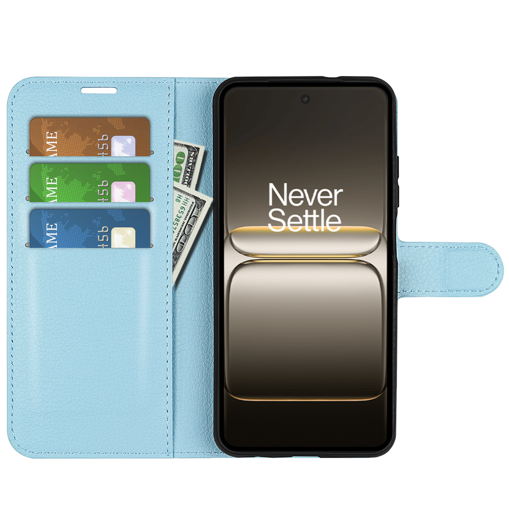  OnePlus Nord 5 5G Fodral Litchi Läder Blå
