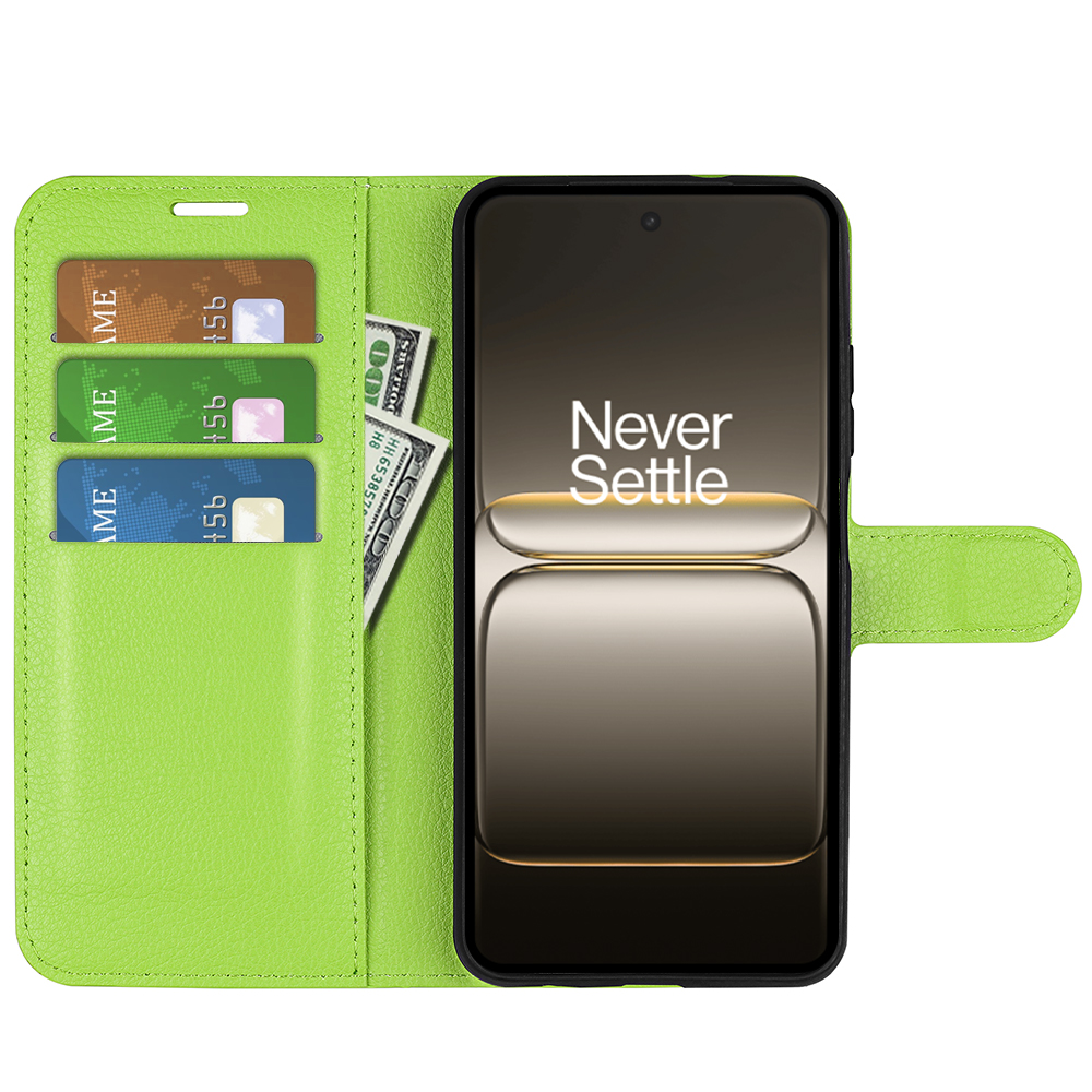  OnePlus Nord 5 5G Fodral Litchi Läder Grön