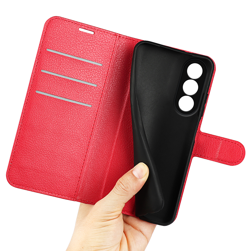  OnePlus Nord 5 5G Fodral Litchi Läder Röd