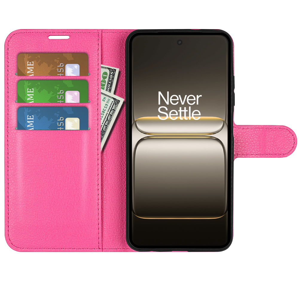  OnePlus Nord 5 5G Fodral Litchi Läder Rosa