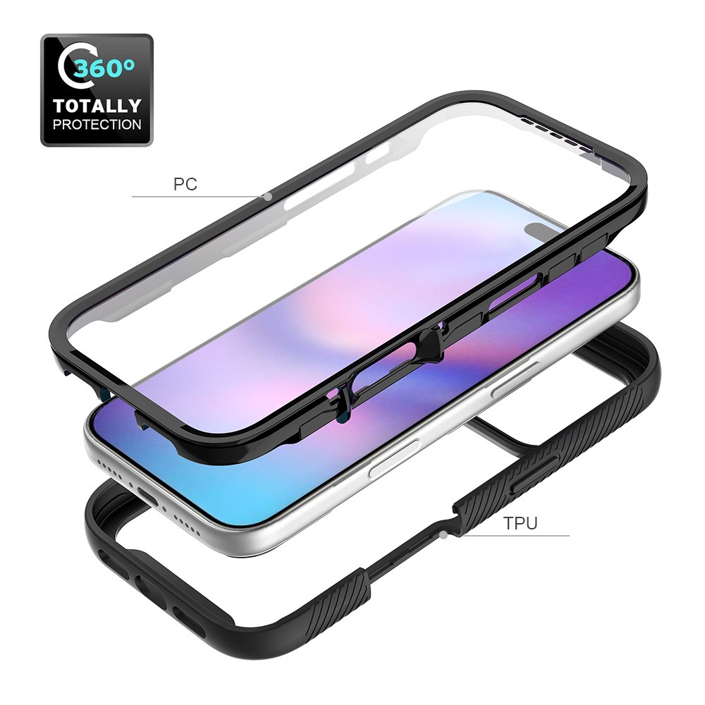  iPhone 17 Pro Skal 360 Hybrid Defense Svart