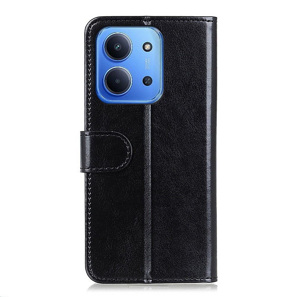  Xiaomi Redmi 15C Fodral Crazy Horse Läder Svart