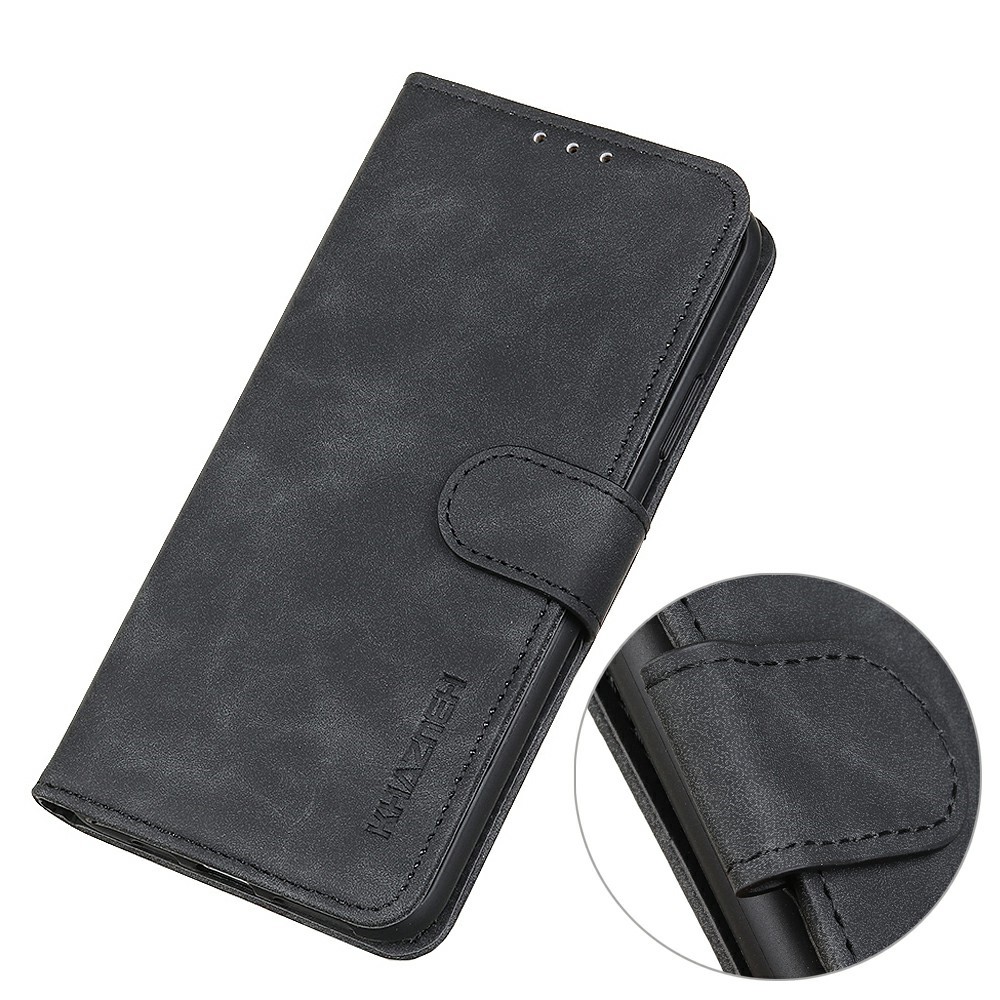 KHAZNEH KHAZNEH Xiaomi Redmi 15C Fodral Retro Läder Svart