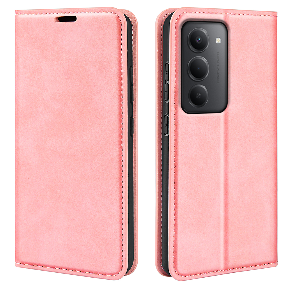  Xiaomi Redmi 15 Fodral Skin Touch Läder Rosa