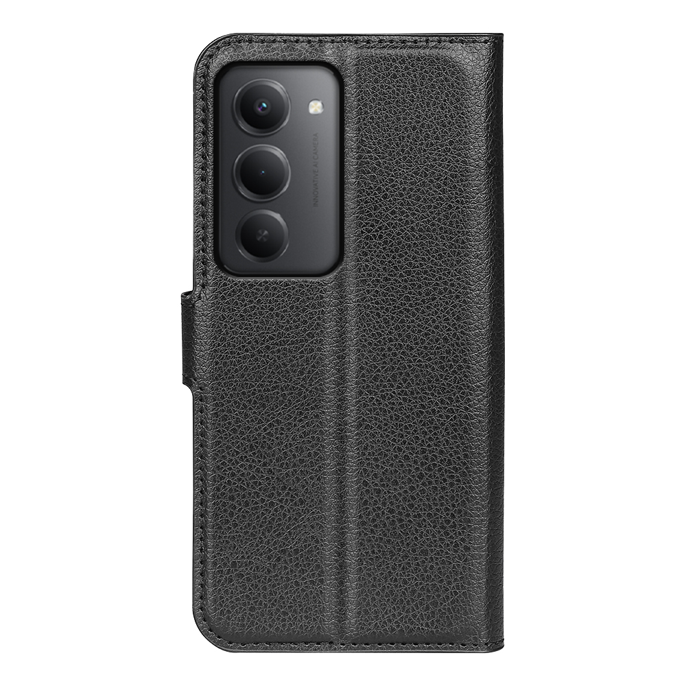  Xiaomi Redmi 15 Fodral Litchi Läder Svart