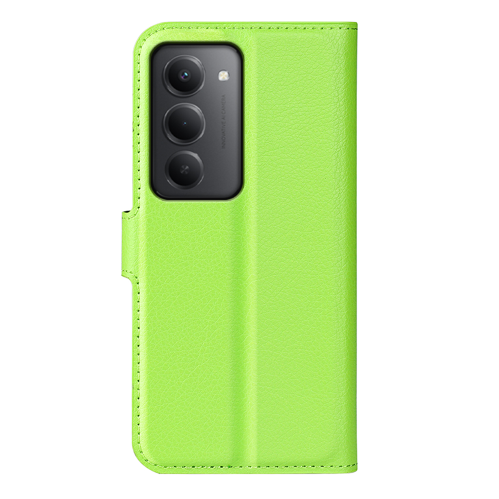  Xiaomi Redmi 15 Fodral Litchi Läder Grön