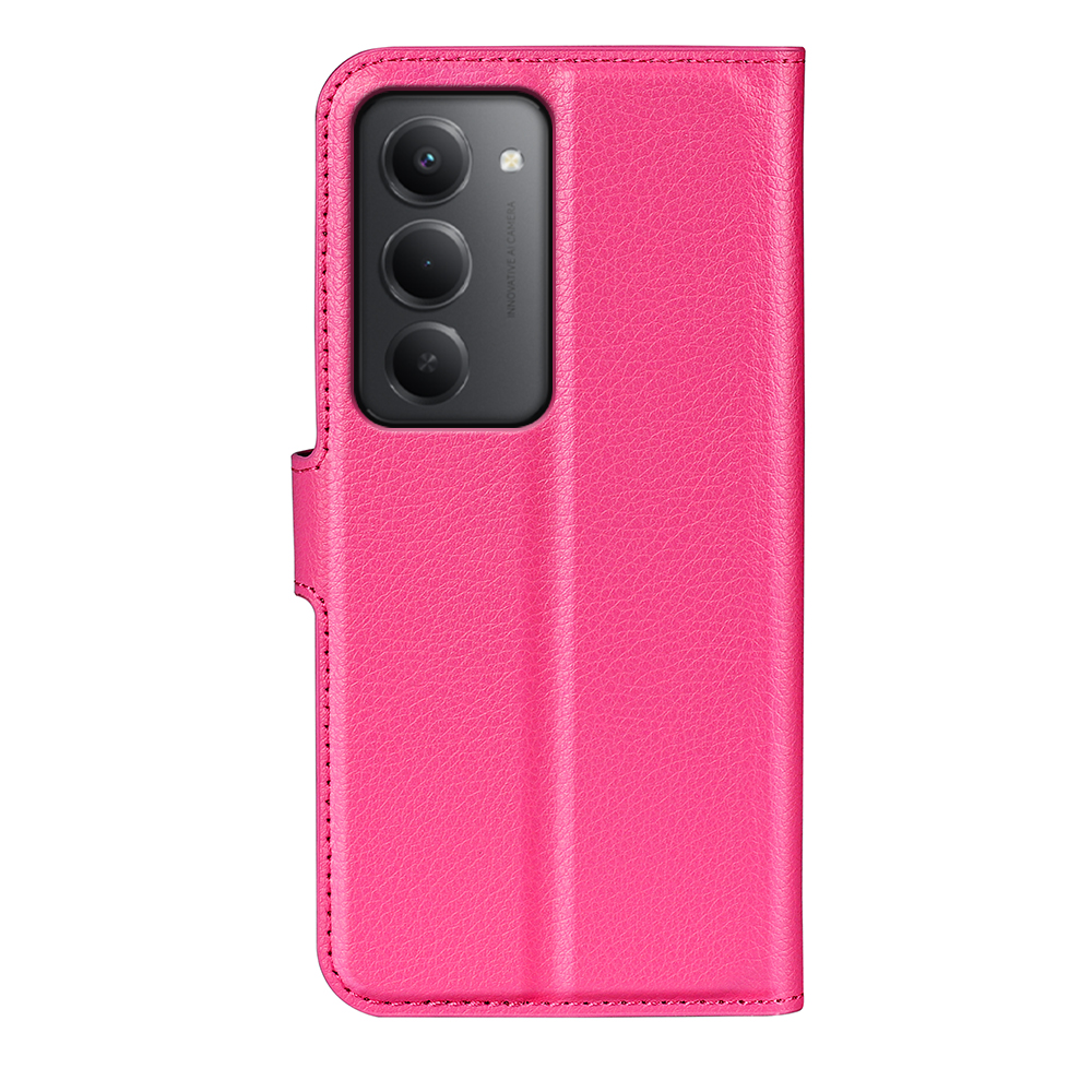  Xiaomi Redmi 15 Fodral Litchi Läder Rosa