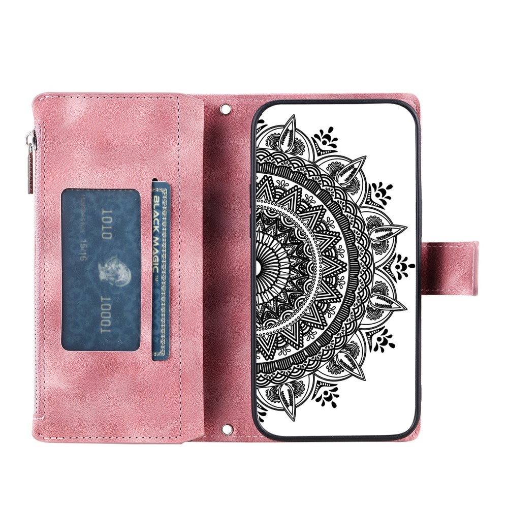  Xiaomi Redmi 15 Fodral Mandala Läder Roséguld