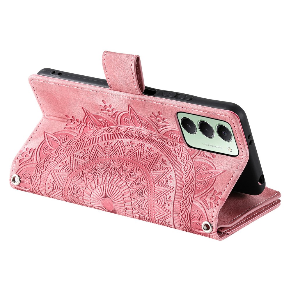  Xiaomi Redmi 15 Fodral Mandala Läder Roséguld