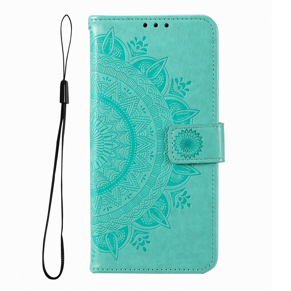  Xiaomi Redmi 15 Fodral Mandala Läder Grön
