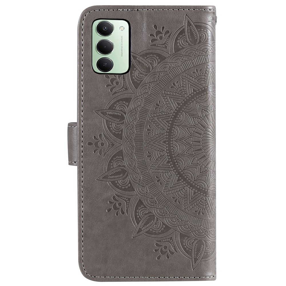  Xiaomi Redmi 15 Fodral Mandala Läder Grå