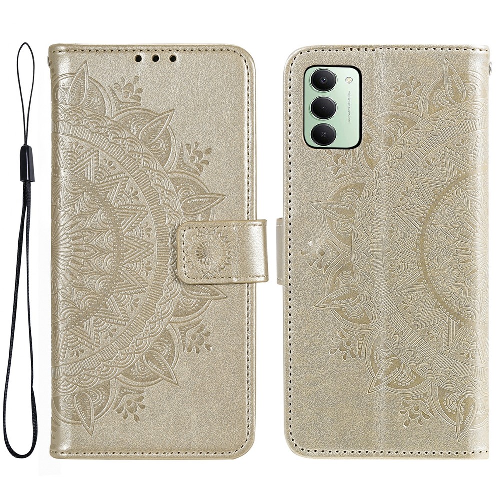  Xiaomi Redmi 15 Fodral Mandala Läder Guld