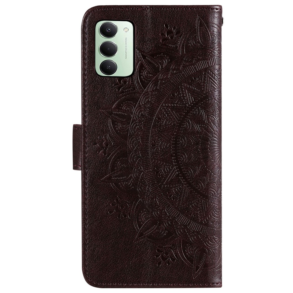  Xiaomi Redmi 15 Fodral Mandala Läder Brun