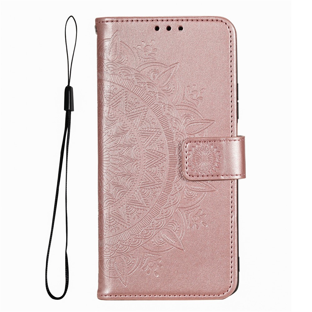  Xiaomi Redmi 15 Fodral Mandala Läder Roséguld