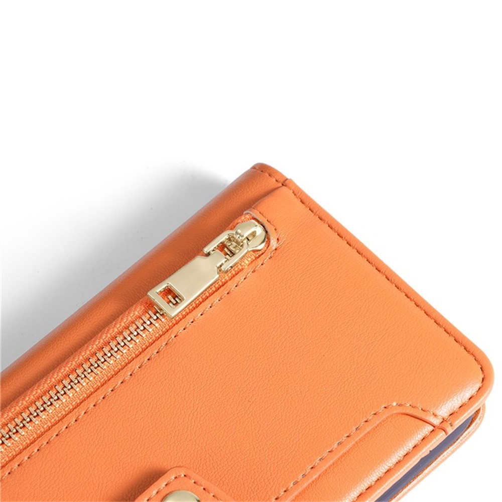  Xiaomi Redmi 15C Fodral Läder Multifunktionellt Orange