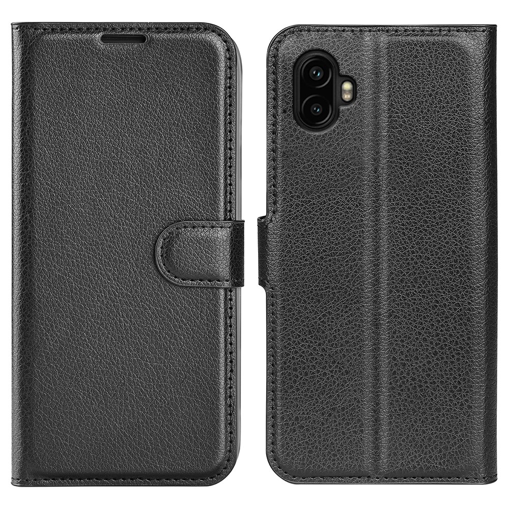 AMORUS AMORUS Samsung Galaxy Xcover 7 Pro Fodral Litchi Läder Svart