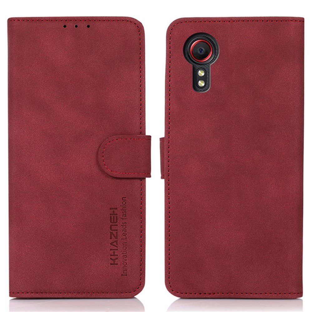 KHAZNEH KHAZNEH Samsung Galaxy Xcover 7 Fodral Läder Röd