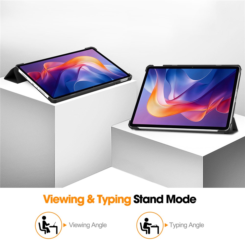  Xiaomi Redmi Pad 2 Fodral Tri-Fold Svart