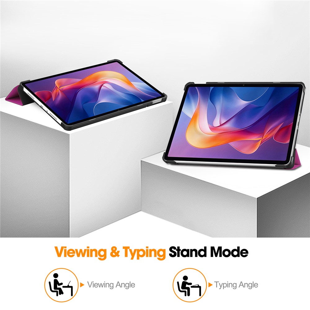  Xiaomi Redmi Pad 2 Fodral Tri-Fold Lila