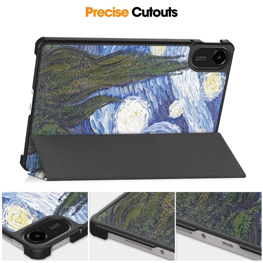  Xiaomi Redmi Pad 2 Fodral Tri-Fold Brush Painting