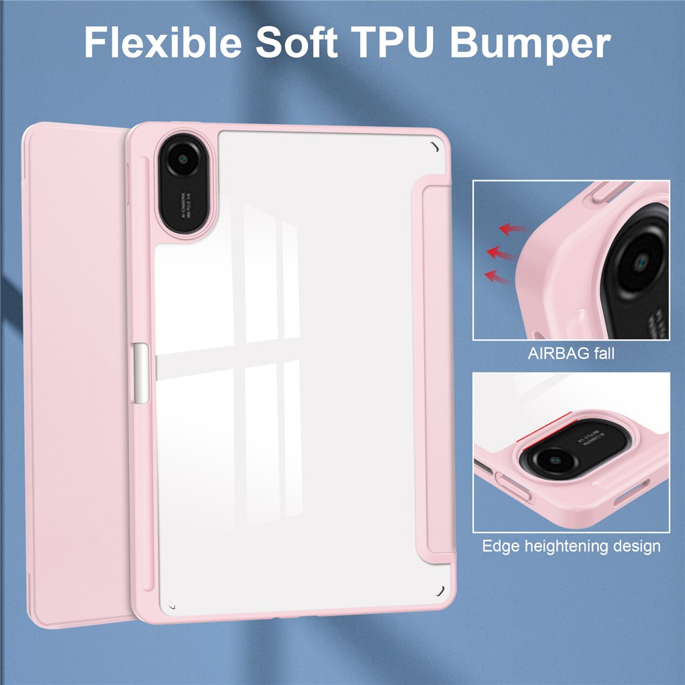  Xiaomi Redmi Pad 2 Fodral Tri-Fold Hybrid Rosa