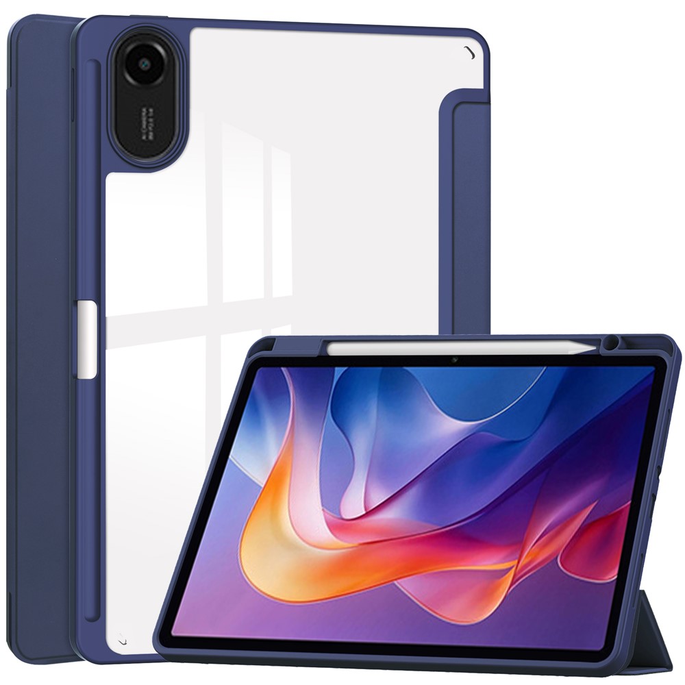  Xiaomi Redmi Pad 2 Fodral Tri-Fold Hybrid Mörk Blå