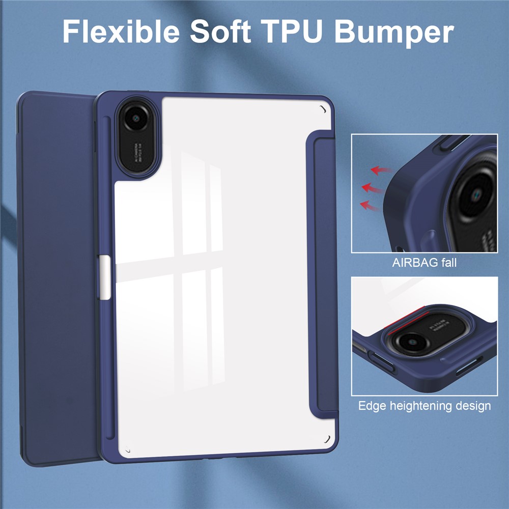  Xiaomi Redmi Pad 2 Fodral Tri-Fold Hybrid Mörk Blå