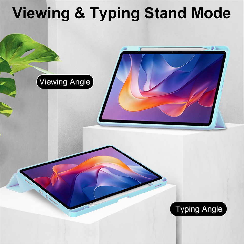  Xiaomi Redmi Pad 2 Fodral Tri-Fold Hybrid Blå