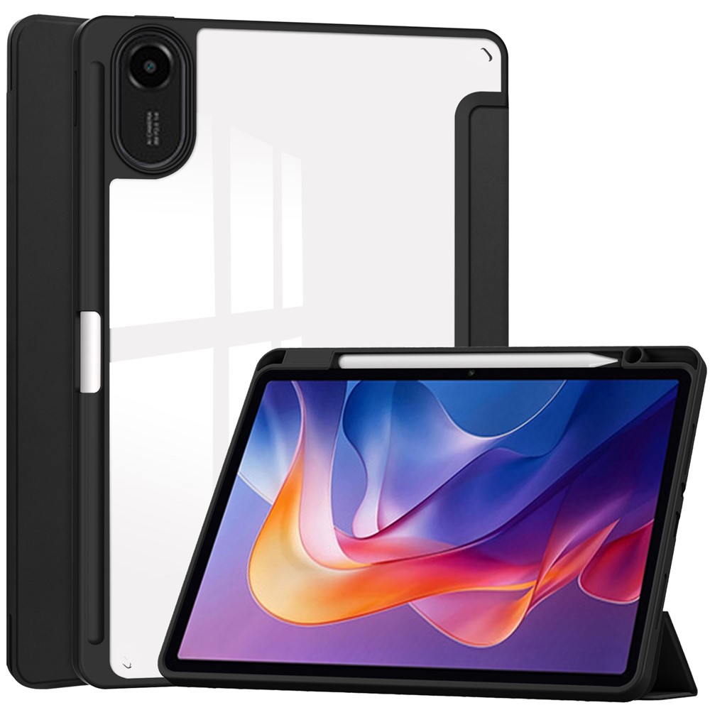  Xiaomi Redmi Pad 2 Fodral Tri-Fold Hybrid Svart