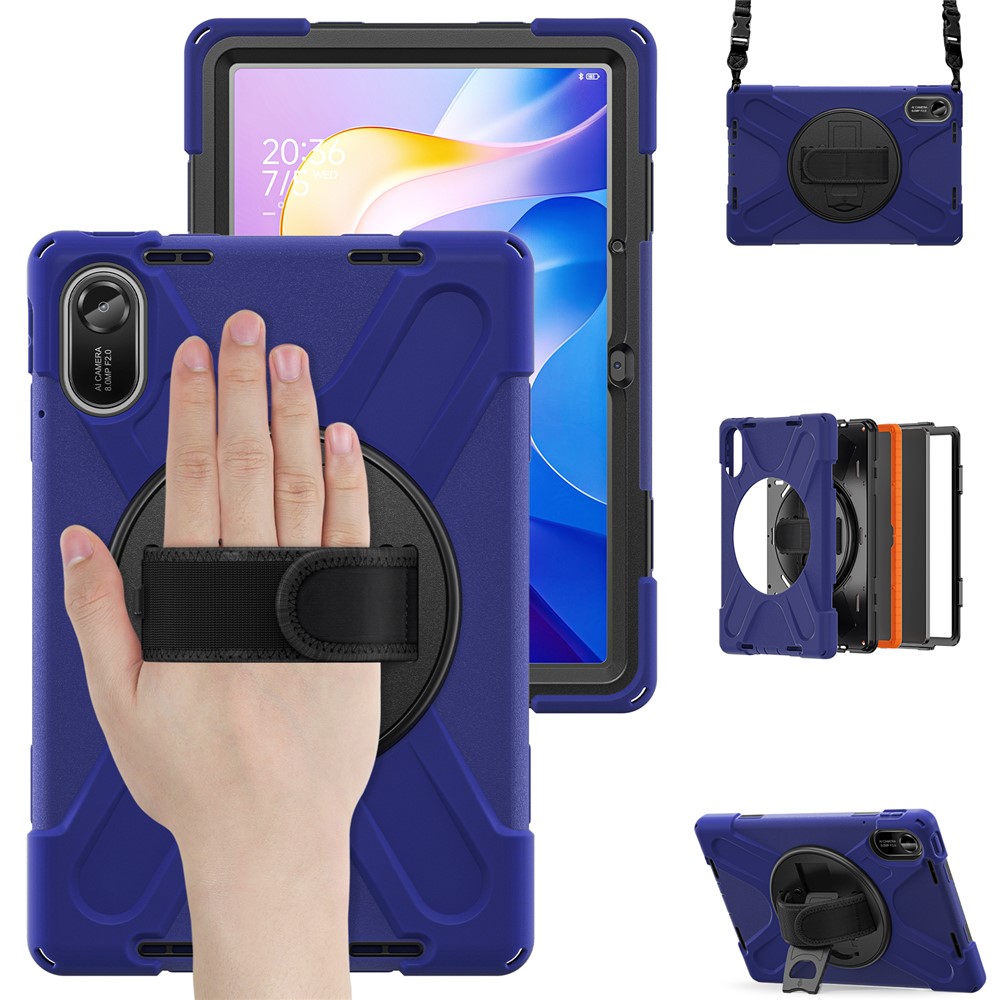 Xiaomi Redmi Pad 2 Skal 360° Kickstand Med Strap Mörk Blå
