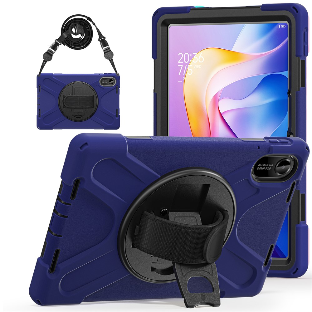  Xiaomi Redmi Pad 2 Skal 360° Kickstand Med Strap Mörk Blå