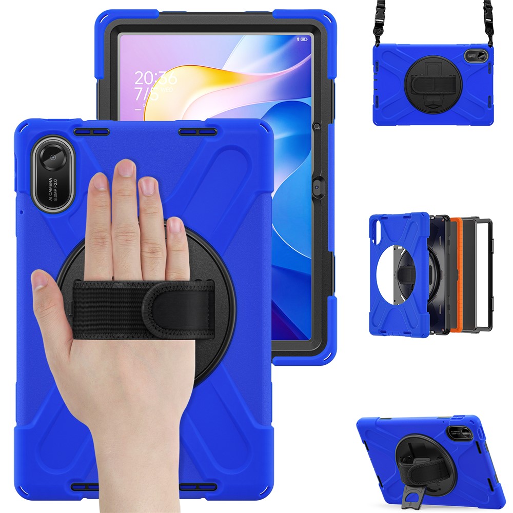  Xiaomi Redmi Pad 2 Skal 360° Kickstand Med Strap Blå