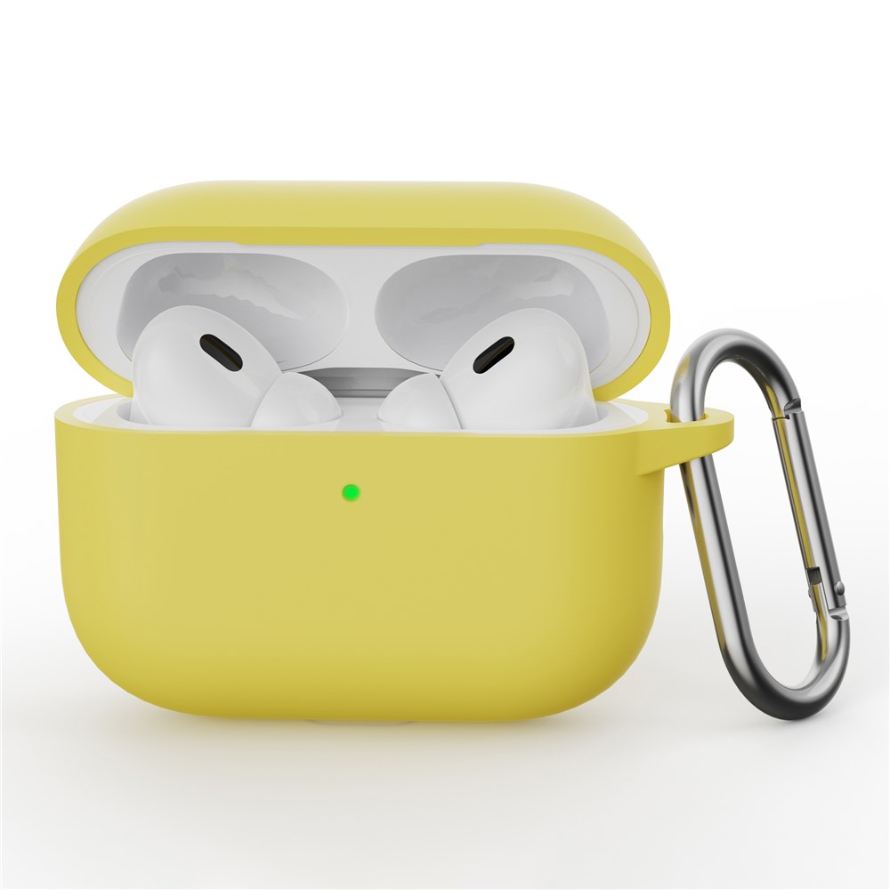  AirPods Pro 3 Skal Med Karbinhake Silikon Gul