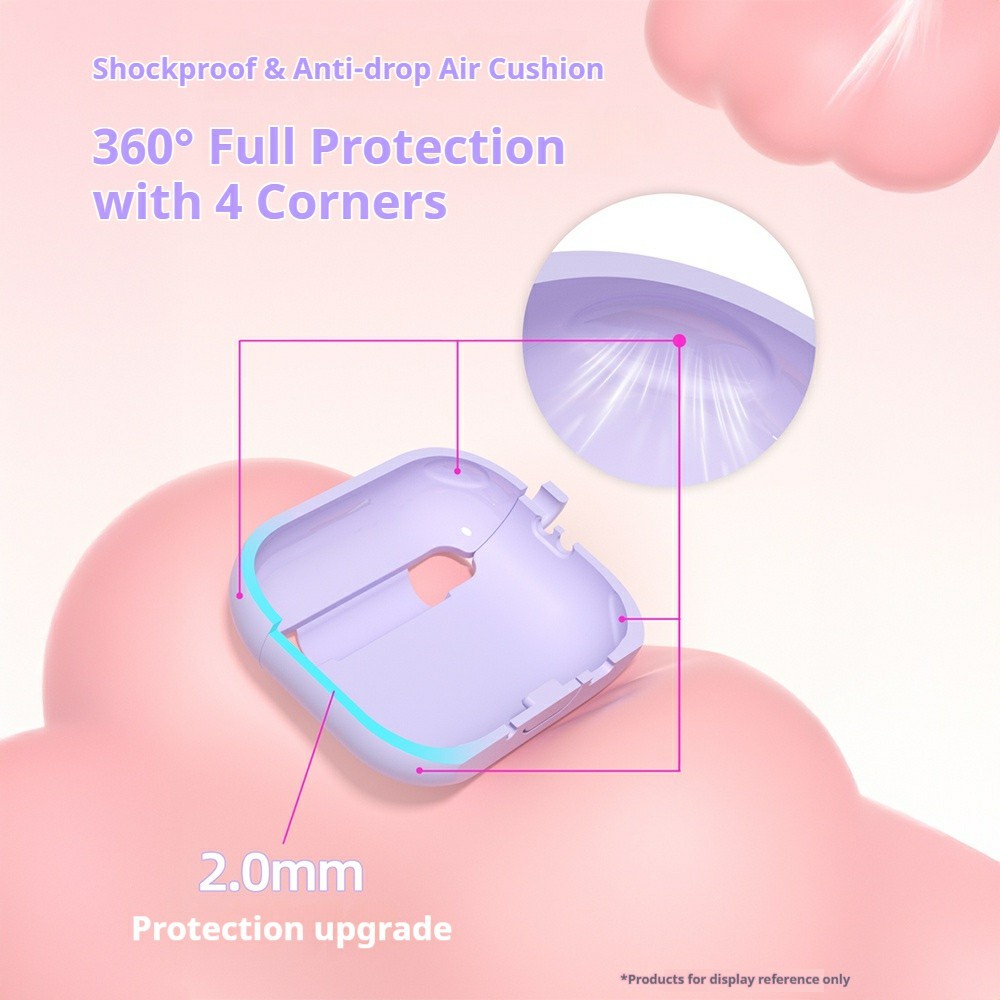  AirPods Pro 3 Skal Med Blommigt Tryck Silikon Vit