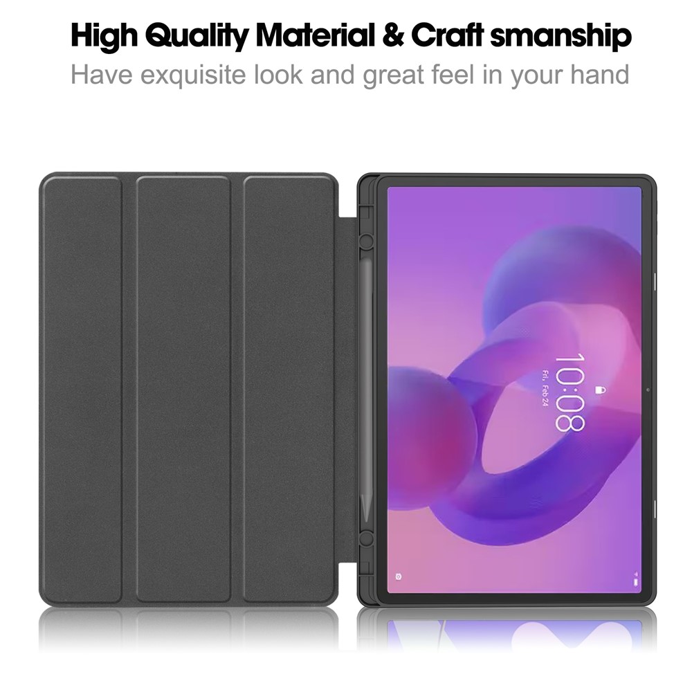  Lenovo Idea Tab Pro Fodral Tri-Fold Läder Roséguld