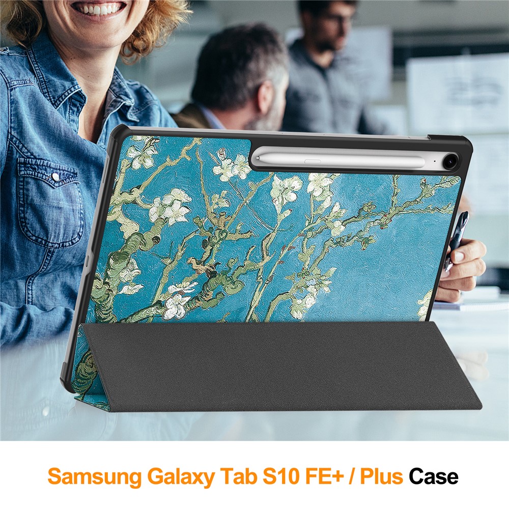  Samsung Galaxy S10 FE Plus Fodral Tri-Fold Peach Blossom