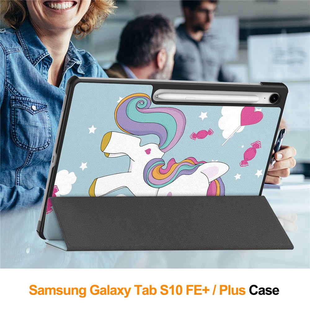  Samsung Galaxy S10 FE Plus Fodral Tri-Fold Enhörning
