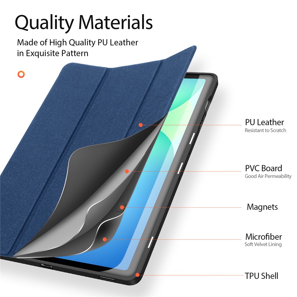 DUX DUCIS DUX DUCIS Galaxy Tab S10 FE Plus Fodral DOMO Tri-Fold Blå