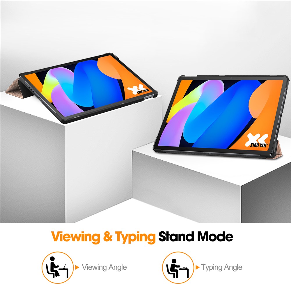  Lenovo Idea Tab Fodral Tri-Fold Läder Roséguld