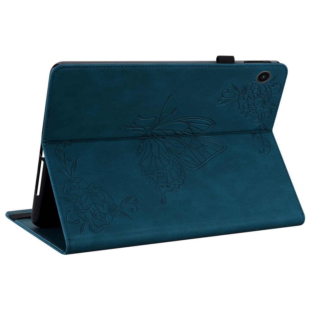  Samsung Galaxy Tab A11 / A9 Fodral Butterfly Flower Blå