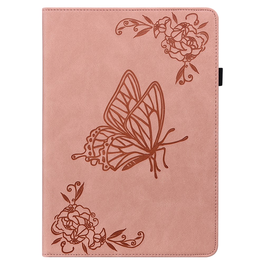  Samsung Galaxy Tab A11 / A9 Fodral Butterfly Flower Rosa