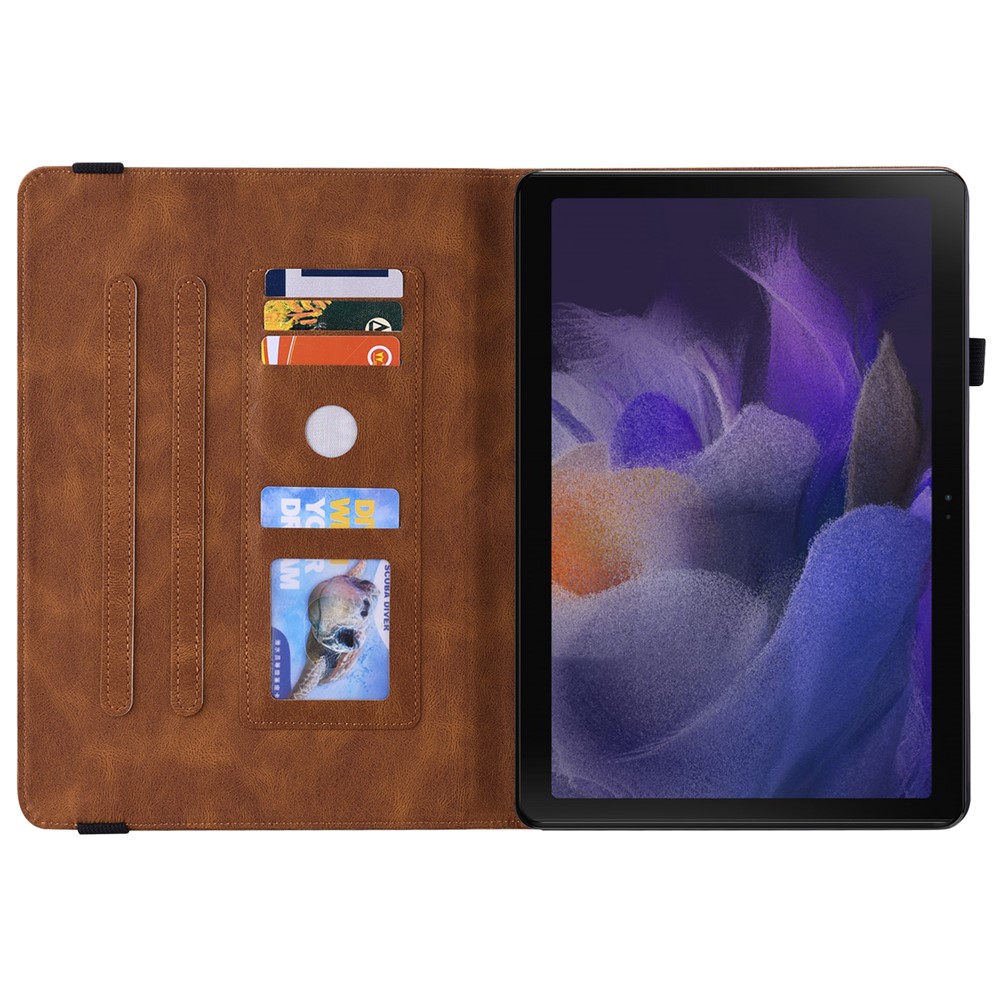  Samsung Galaxy Tab A11 Plus Fodral Butterfly Flower Brun