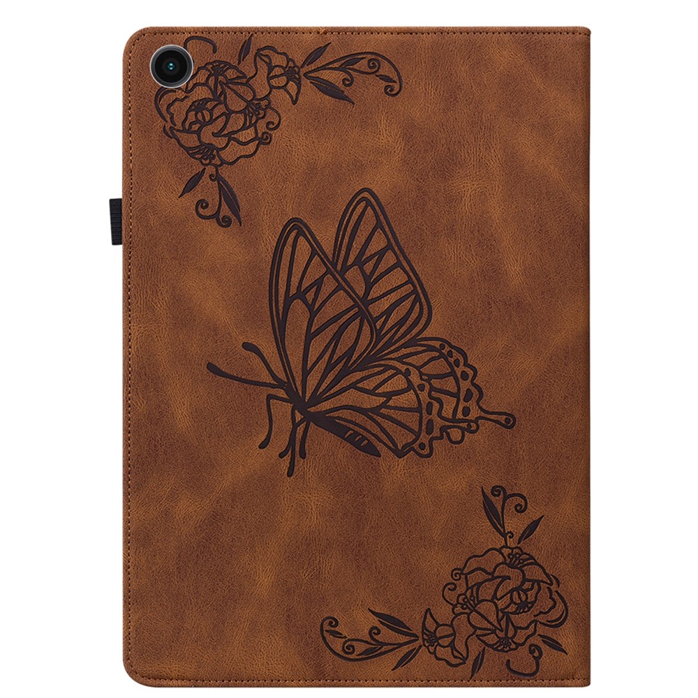  Samsung Galaxy Tab A11 Plus Fodral Butterfly Flower Brun