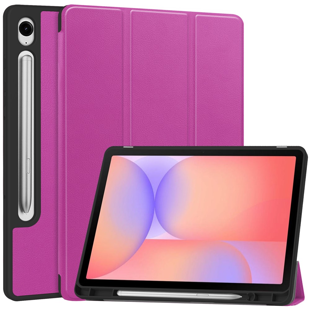  Samsung Galaxy Tab S10 Lite Fodral Tri-Fold Pennhållare Lila