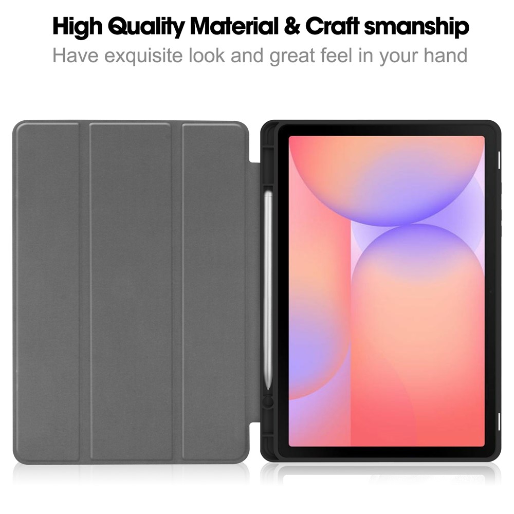  Samsung Galaxy Tab S10 Lite Fodral Tri-Fold Pennhållare Svart