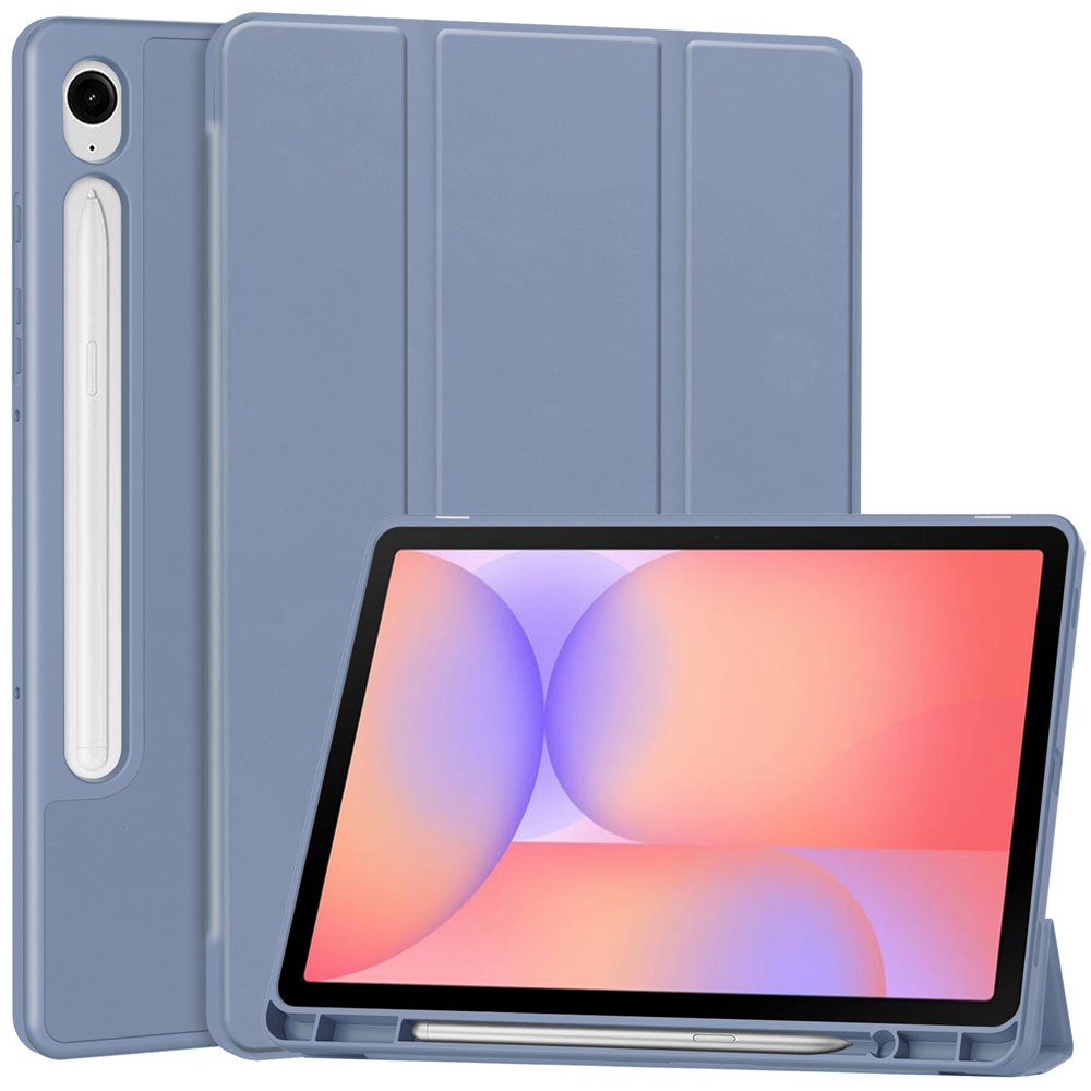 Samsung Galaxy Tab S10 Lite Fodral Tri-Fold Pennhållare Lila