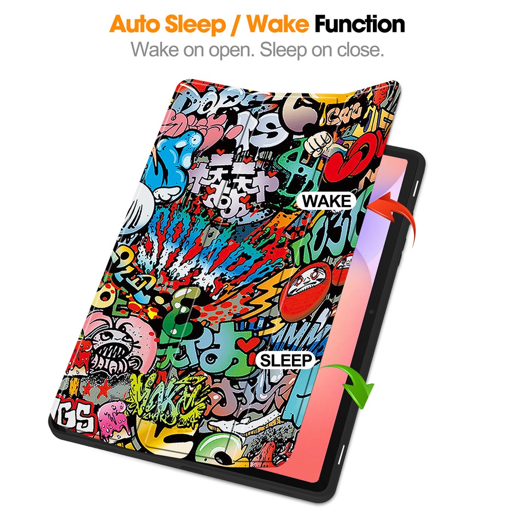  Samsung Galaxy Tab S10 Lite Fodral Tri-Fold Graffiti