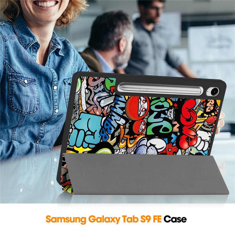  Samsung Galaxy Tab S10 Lite Fodral Tri-Fold Graffiti