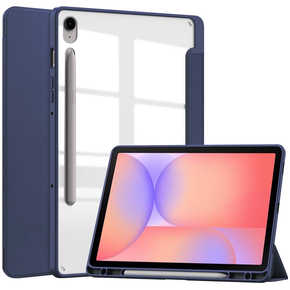  Samsung Galaxy Tab S10 Lite Fodral Tri-Fold Hybrid Mörk Blå