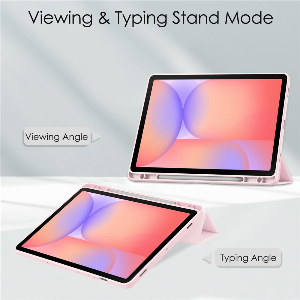  Samsung Galaxy Tab S10 Lite Fodral Tri-Fold Hybrid Rosa